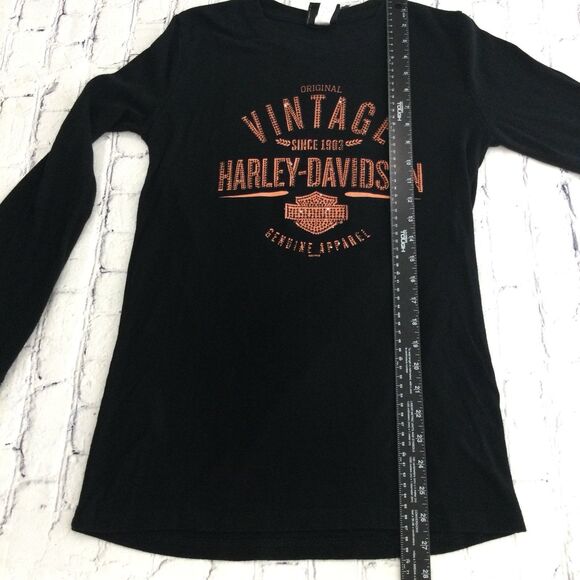 Harley-Davidson Shirt Top Women’s Size Large Black Orange Richmond Va Vintage - Picture 7 of 12